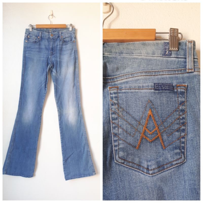 7 for all mankind jeans ยีนส์ขาม้า Size 27 เอววัดจริง 28-30 นิ้ว ผ้ายีนส์ยืดค่ะ