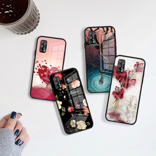 Peacock เคส มือถือ for Realme 7 Narzo 30 Pro X7 Pro 5G เคสแข็ง กันกระแทก การ์ตูน ฝาปิด ผู้ชาย เคลือบ กระจกนิรภัย ผู้หญิง สาว สวยๆ