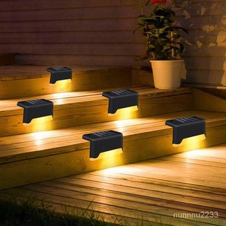 ไฟติดบันได ติดกำแพงหน้าบ้าน รั้วบ้าน เพิ่มความสวยงาม ไฟเหลือง Solar light 1 LED