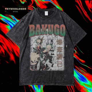 เสื้อยืดผ้าฝ้าย เสื้อยืดแขนสั้น ขนาดใหญ่ พิมพ์ลาย BAKUGO MC ขนาดใหญ่