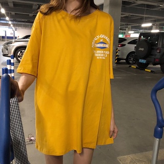 CHEN168 ใหม่ เสื้อยืดคอกลม ผ้าฝ้ายเสื้อยืดผู้หญิงเสื้อยืดหลวม แฟชั่น เกาหลีวินเทจ ผ้านุ่มใส่สบายสไตส์เกาหลี เก๋ๆพร้อมส่ง