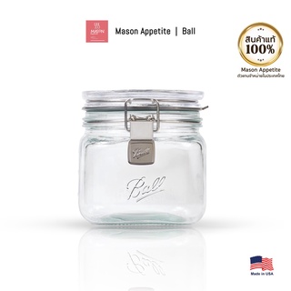 100137 Ball 4.0 Cup Glass Latch Storage Jar ขวดโหลแก้วบอลล์ ฝาล๊อกสุญญากาศ 4.0 ถ้วยตวง