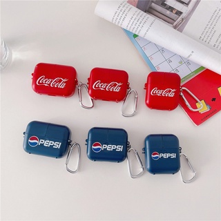 เคสแข็ง สำหรับ Airpdos Pro2 Airpdos Pro Airpods 3 AirPods Gen3 Airpods 2 Creative Design Cartoon โคคาโคลา Coca Cola &amp; เป๊ปซี่ PEPSI Protective Hard Case