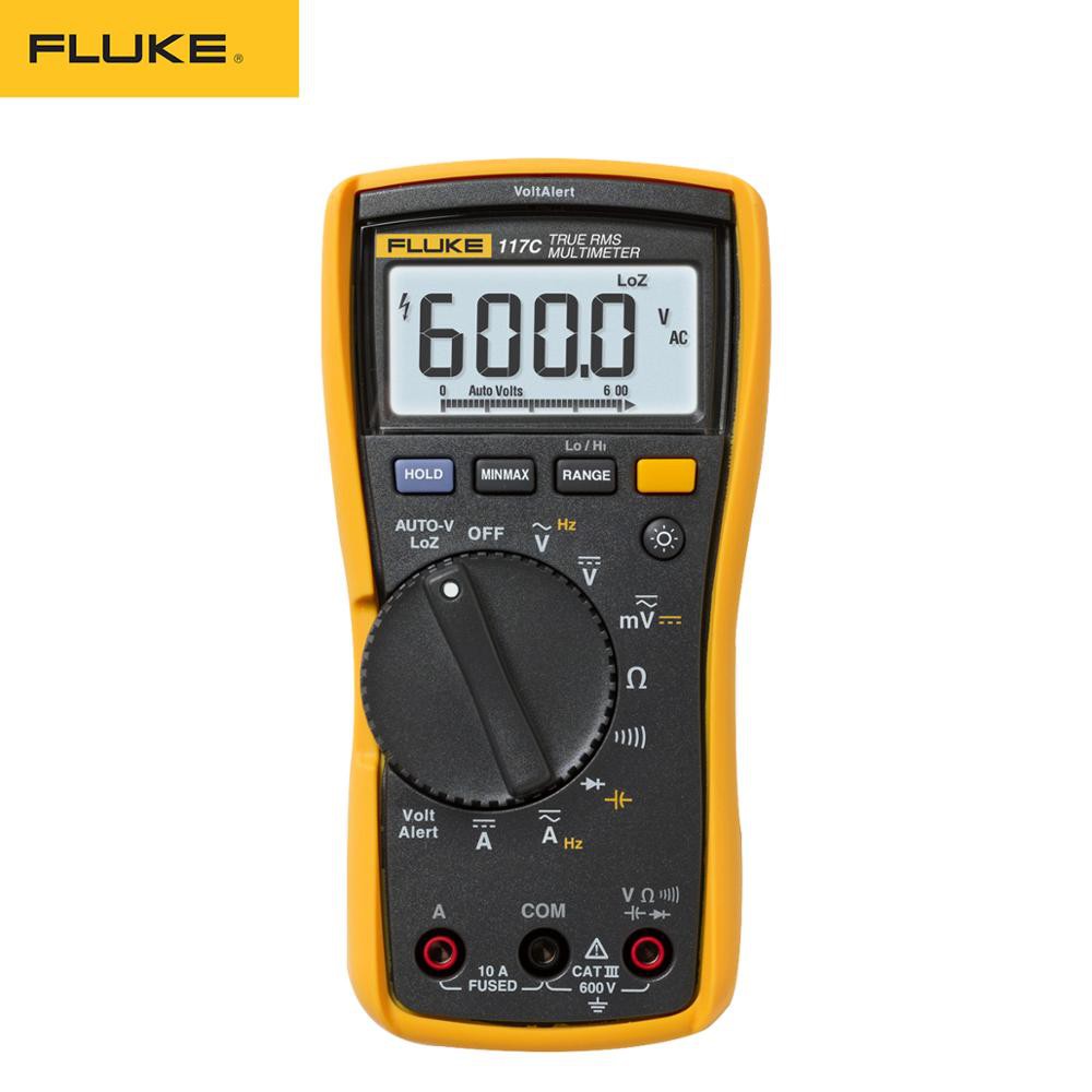 Orginal Fluke 117C HAVC VoltAlert Backlight Multimeter 117C True RMS