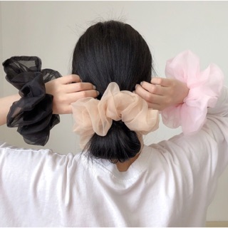 🔥SALE❗️SALE🔥15 บาท ถูกสุดๆ โบว์โดนัทผ้าตาข่ายขนาดใหญ่ สีโทนพาสเทล สีน่ารักมากกก