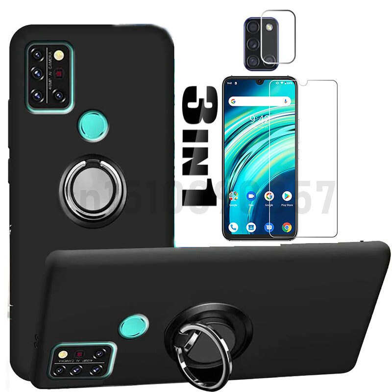 Umidigi Bison กรณีแม่เหล็กแหวนนิ้วมือผู้ถือโทรศัพท์ฝาครอบหน้าจอเลนส์ฟิล์มสําหรับ Umidigi Bison GT X1