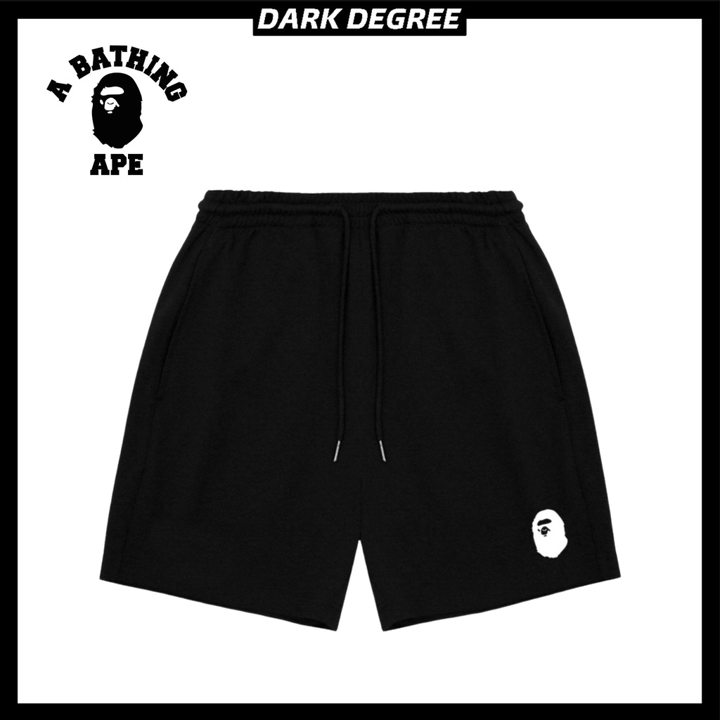 A BATHING APE กางเกงขาสั้น BPE คุณภาพสูง สีดํา สไตล์ญี่ปุ่น สตรีท สําหรับผู้หญิง