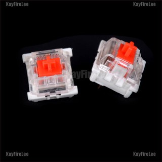 Kayfirelee สวิตช์คีย์บอร์ด สีแดง สําหรับ cherry mx 10 ชิ้น