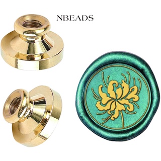 Nbeads Wax Seal Stamp Head Datura Stamp Only 0.98 Replacement Wax Seal Stamp Brass Head Sealing Wax for Wedding Invitation Envelope Decoration Bridal Shower