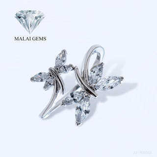 Malai Gems แหวนเพชร แหวนผีเสื้อ แมงปอ เงินแท้ 925 เคลือบทองคำขาว ประดับเพชรสวิส CZ รุ่น 221-R20563 แถมกล่อง แหวนเงินแท้