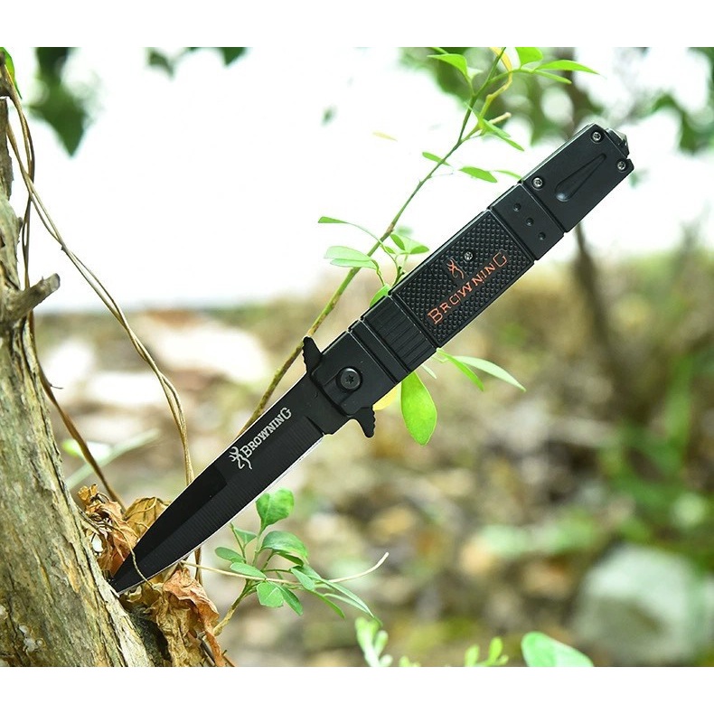 Browning มีดพับพกพา B-288 มีดเดินป่า มีดป้องกันตัว 22 ซ.ม. มีระบบดีดใบมีด มีที่ทุบกระจก พร้อมส่งในไทย ราคา ถูกที่สุด ดีลบีเคเค แกลเลอรีภาพที่ 7