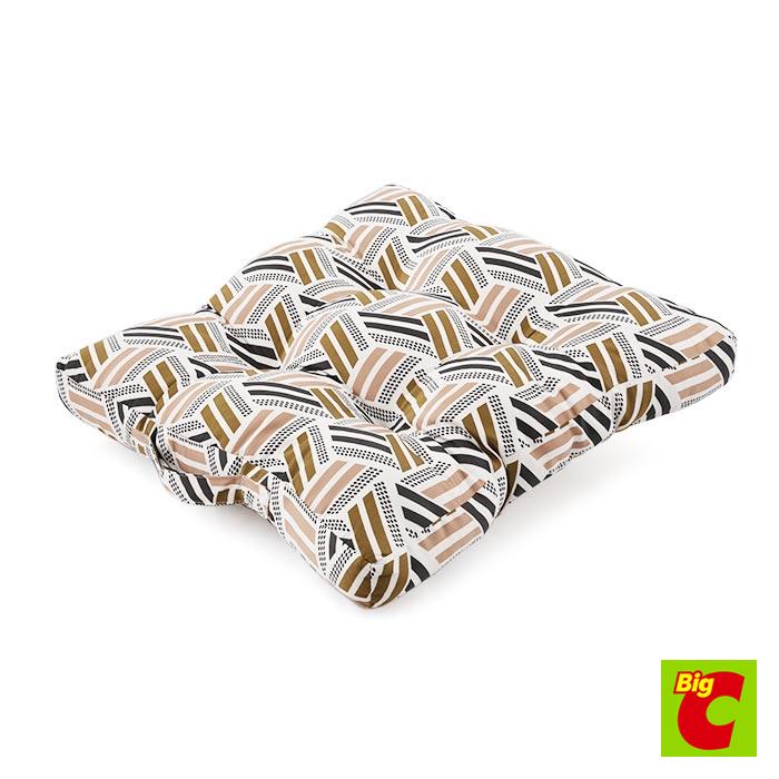 เบสิโค Square เบาะรองนั่งเหลี่ยม นิ้วขนาด 18x18x2ลายกราฟิก สีทองคละแบบBESICO seatcushion, size18x18x