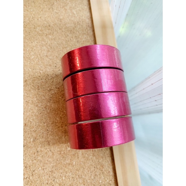 SOLID PINK FOIL WASHI TAPE VALENTINE วาชิเทป เทป สี ชมพู วาเลนไทน์