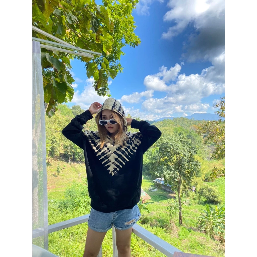 เสื้อฮูดกันหนาว มัดย้อมกัดลายโทนสีพาสเทล thumbnail 5