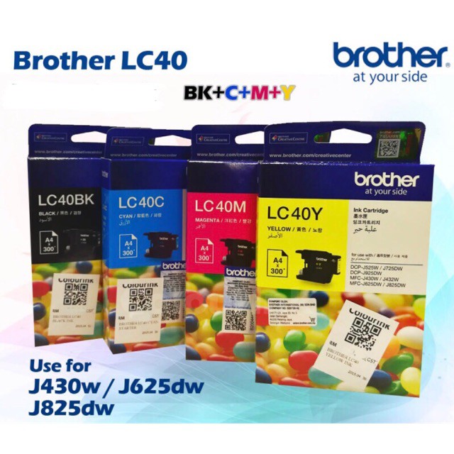 Brother LC- 40 Bk C M Y ของแท้ มีกล่อง