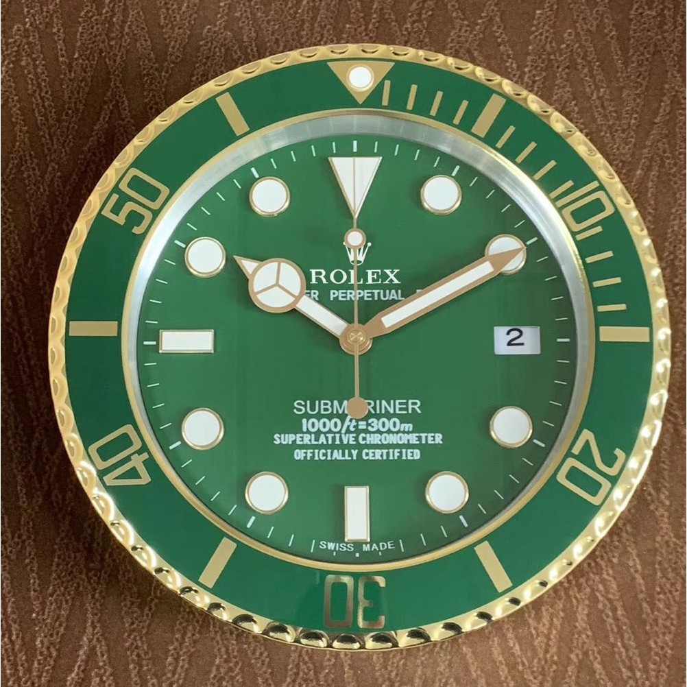 Spot Original Wholesale Free Shipping Limited Time Sale High Quality Rolex Wall Clock Super Luminous Black Water Gho Shopee Thailand