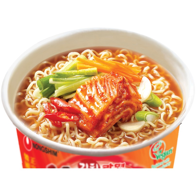 🇰🇷NONGSHIM Kimchi Ramyun Cup🍜บะหมี่กึ่งสำเร็จรูปรสกิมจิ แบบถ้วย 75g.🍭HALAL🍡