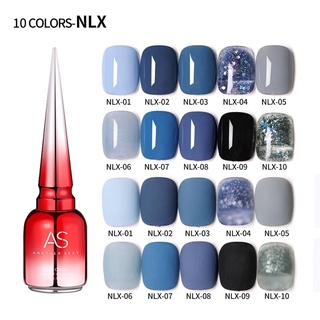 [ใส่โค้ด INCSL12 ลด 50%] สีเจล สีทาเล็บเจล AS ( รหัส NLX ) 10 สี 15ml ยาทาเล็บเจล AS