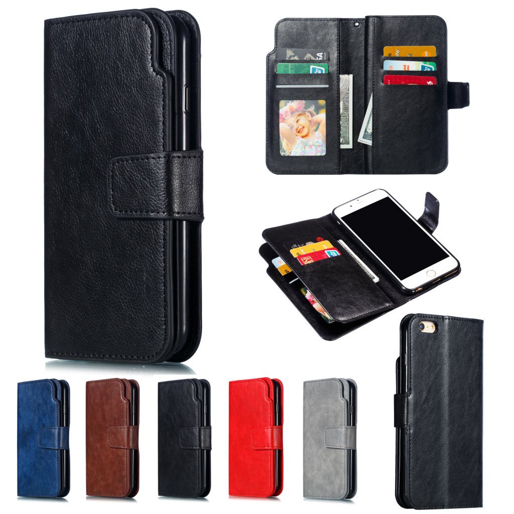 For Samsung Galaxy A56 A36 A26 A16 A06 A55 A35 A25 A15 A54 A73 A53 A33 A23 A32 A22 A42 5G A52s A52 A12 M22 M32 Magnetic Flip Case Cover 9 Card Pocket Wallet เคสโทรศัพท์หนัง PU ซิลิโคน TPU นิ่ม ฝาพับแม่เหล็ก พร้อมช่องใส่บัตร 9 ช่อง และขาตั้ง สําหรับ