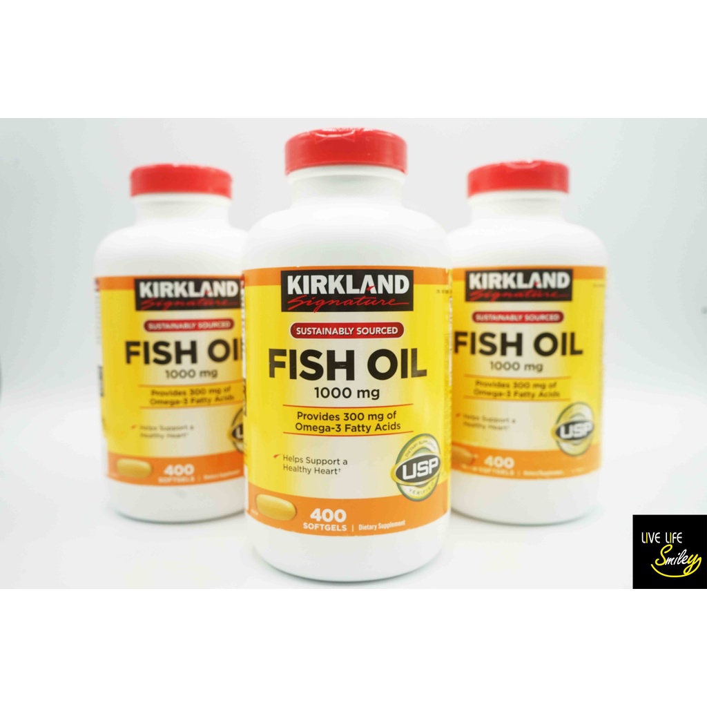 ‼️Kirkland Fish Oil 400 เม็ด  ของแท้100% Exp07/27