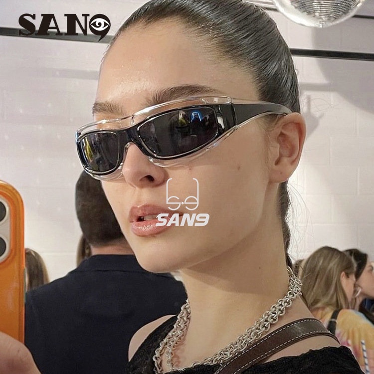 【พร้อมส่ง】COD(San9)Y2K แว่นตากันแดด เทคโนโลยีอนาคต สไตล์พังก์ สําหรับผู้หญิง 2022