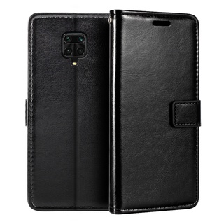 เคสโทรศัพท์หนัง PU ฝาพับ พร้อมช่องใส่บัตร สําหรับ Xiaomi Redmi Note 9 Pro Max 9S Note9 9T