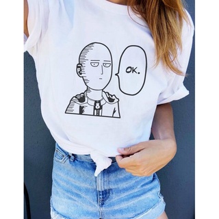 🔥 เสื้อยืดคอกลม แขนสั้น พิมพ์ลายการ์ตูน One Punch Man Saitama Ok น่ารัก เหมาะกับฤดูร้อน สําหรับผู้หญิง 🔥