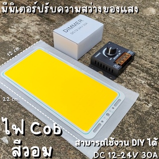 ไฟโซล่าเซลล์ แผงไฟ LED COB DIY 12V 70W (สีวอม) พร้อมมิเตอร์ปรับความสว่างของแสง สินค้าพร้อมส่ง รับประกันสอนค้า สินค้าในไท