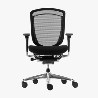 OKAMURA เก้าอี้รุ่น CONTESSA II, POLISH FRAME, BLACK BODY, MESH BACK, CUSHION SEAT, COLOR BLACK  Ergonomic Chair