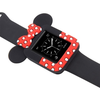 สายนาฬิกาข้อมือ พิมพ์ลายการ์ตูน โมโนโครม แบบเปลี่ยน สําหรับ Apple Watch iWatch 7 6 5 4 3