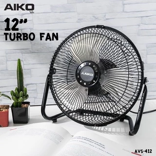 AIKO ไอโกะ พัดลม รุ่น AVF-412 ขนาด 12" ตั้งโต๊ะ สีดำ ใบพัดเหล็ก *รับประกัน 2 ปี*