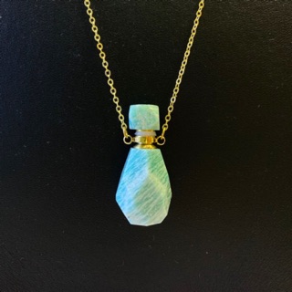 โซ่ทองเหลืองชุบสี 18k Amazonite(อมาโซไนต์)