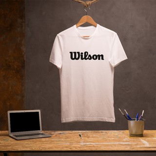 T-Shirt WILSON-HEAD-BABOLAT สีขาว เนื้อผ้า Cotton 100% เกรดพรีเมี่ยม