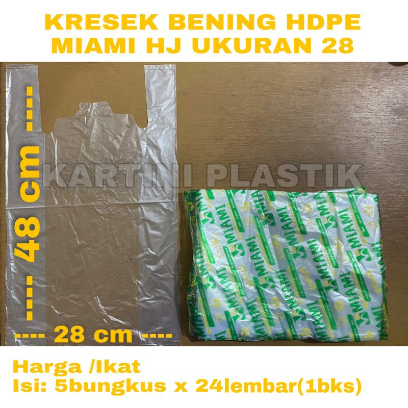 MIAMI HJ HDPE กระเป๋าพลาสติกใส Size 28