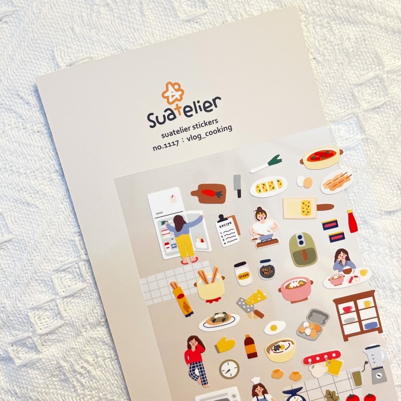 Journal Sticker Suatelier Sticker Vlog Cooking made in Korea Cute Paper Sticker