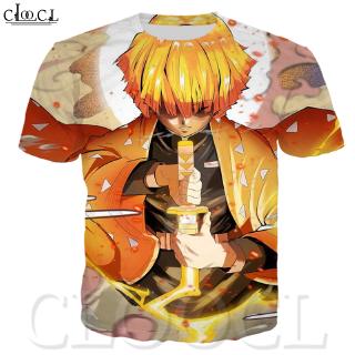 CLOOCL Anime Demon Slayer: Kimetsu No Yaiba Men Harajuku T-Shirt 3D Print Casual Tops