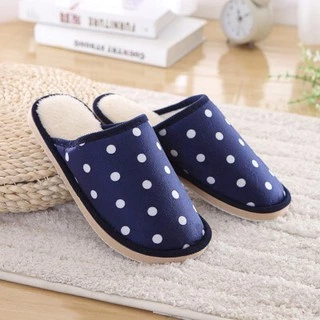 รองเท้าใส่ในบ้าน พื้นยาง กันลื่น slipper สลิปเปอร์ ลายจุด เท้าอวบเพิ่ม 1 ไซส์🔴🟣🔵🔘