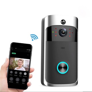 Smart Doorbell ด้วยกล้องวิดีโอไร้สาย HD 2.4GHz WIFI Night Vision ความละเอียด 720P สำหรับใช้ในบ้านและสำนักงาน