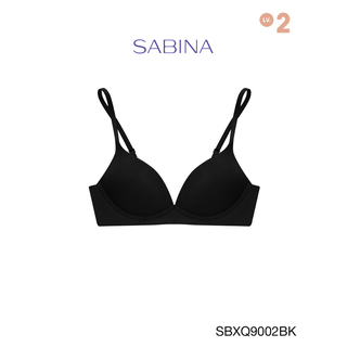 Sabina ซาบีน่า เสื้อชั้นใน Invisible Wire (ไม่มีโครง) Seamless Fit รุ่น TWENTY FIVE  รหัส SBXQ9002BK สีดำ