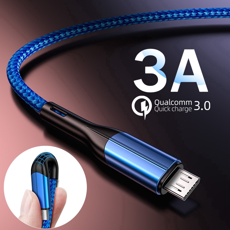 3A Fast Charging USB Cable for Xiaom Redmi Note7 Samsung S9 S10 S8 Plus Iphone/Android /Type-C Cable