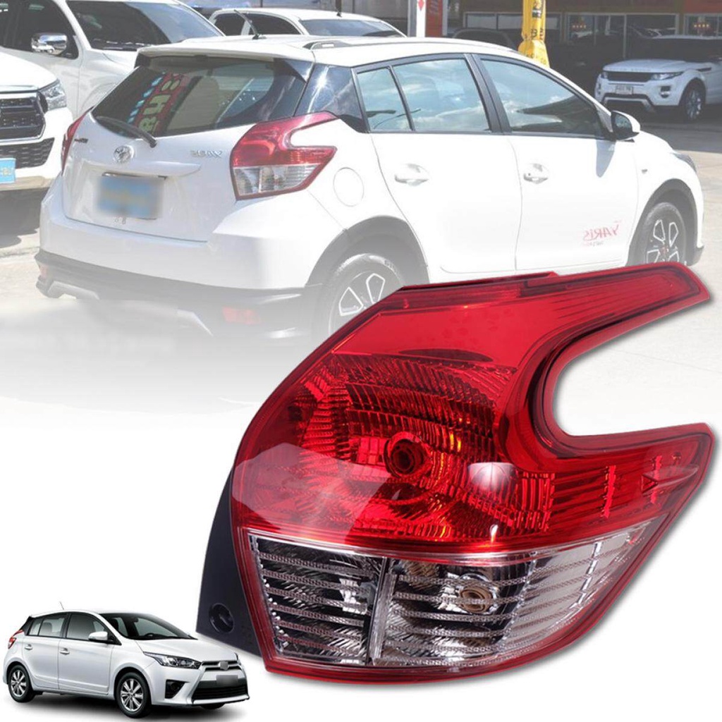 (มีขั้วไฟ) ไฟท้าย TOYOTA YARIS ยาริส 2014 2015 2016 2017 รุ่นหลอดไส้ (ไม่ใช่ LED)