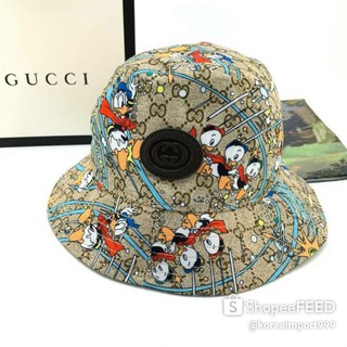 Gucci X Disney Donald Duck GG Supreme Canvas Fedora Bucket Hat