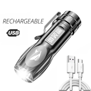 ไฟฉาย Led แบบพกพาขนาดเล็กชาร์จ Usb สําหรับเดินป่าตั้งแคมป์