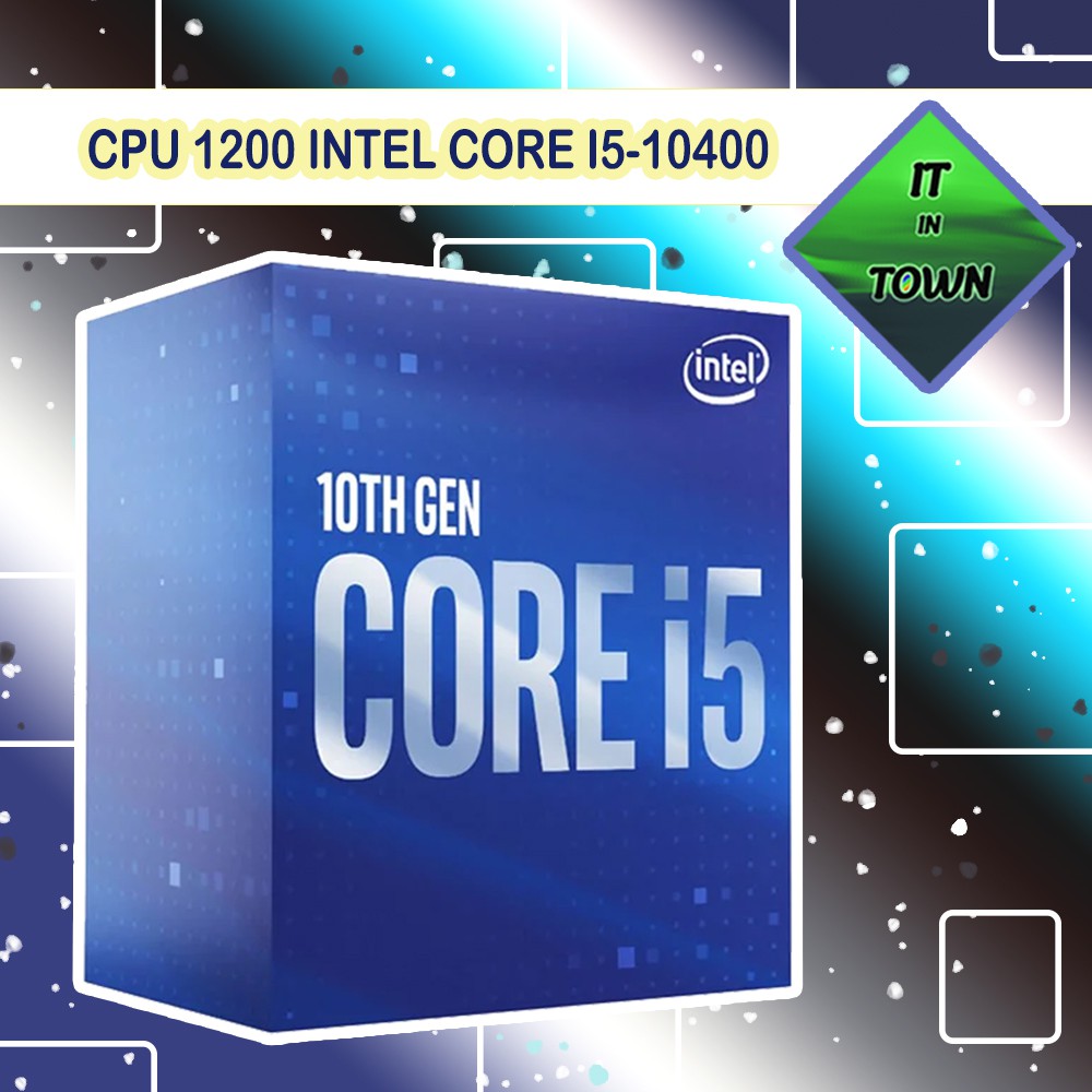 Intel Core I5-10400 2.9 GHz, 6C/12T, Intel UHD Graphics 630, Gen 10, LGA 1200, ประกัน 3 ปี ( CPU ซีพ