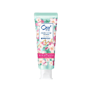 Ora2 me Stain Clear Toothpaste Fresh Sakura Mint 130gยาสีฟันเพื่อการขจัดคราบฟันอย่างล้ำลึก กลิ่นเฟรช ซากุระ มิ้นท์