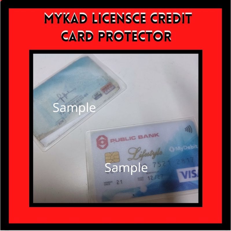 Mykad เคสกันรอย pvc ใบอนุญาตบัตรเครดิต