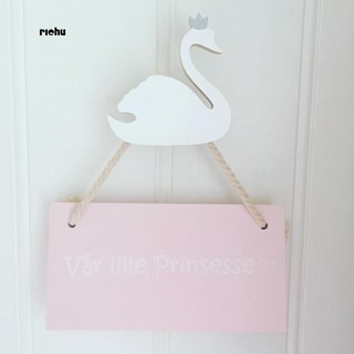 Richu_Nordic Style Swan Princess Crown Wall Mounted Coat Hanger Hook Home Decoration