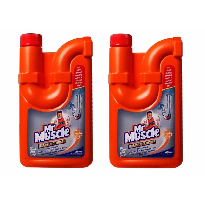 มิสเตอร์ มัสเซิล เจลทำความสะอาดท่อตัน Mr.Muscle 500 มล.X 2 ขวด | Shopee ...