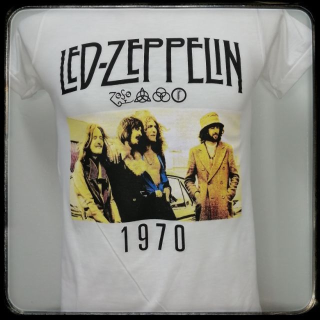 🇺🇸​เสื้อวง​Led​Zeppelin​สีขาวผ้าบาง​🇺🇸