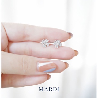 Mardi Jewelry ต่างหูเงินแท้ 925 Four Leaf Earrings